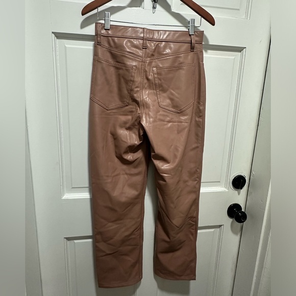 Abercrombie Vegan Leather 90s Straight Pant in Maeve Pink 28 6S NWOT - Picture 8 of 8